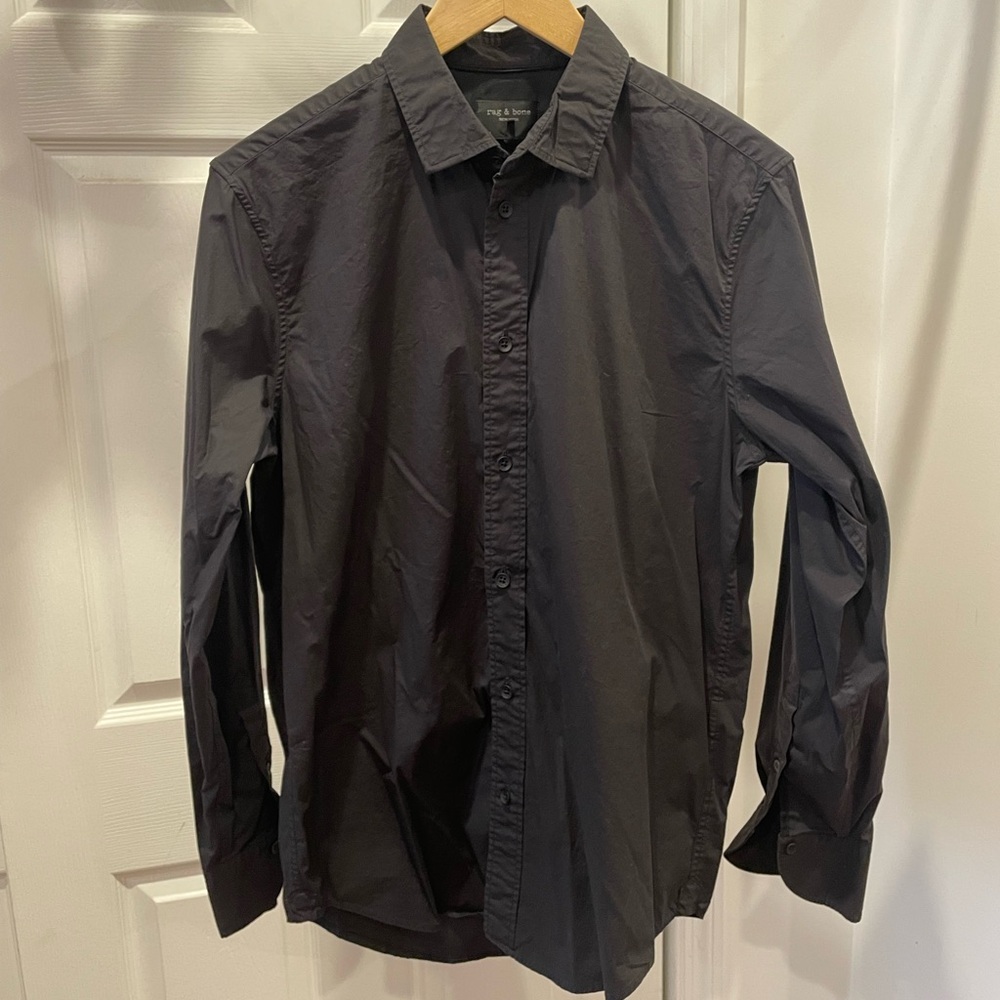 Rag & Bone Black Button Up